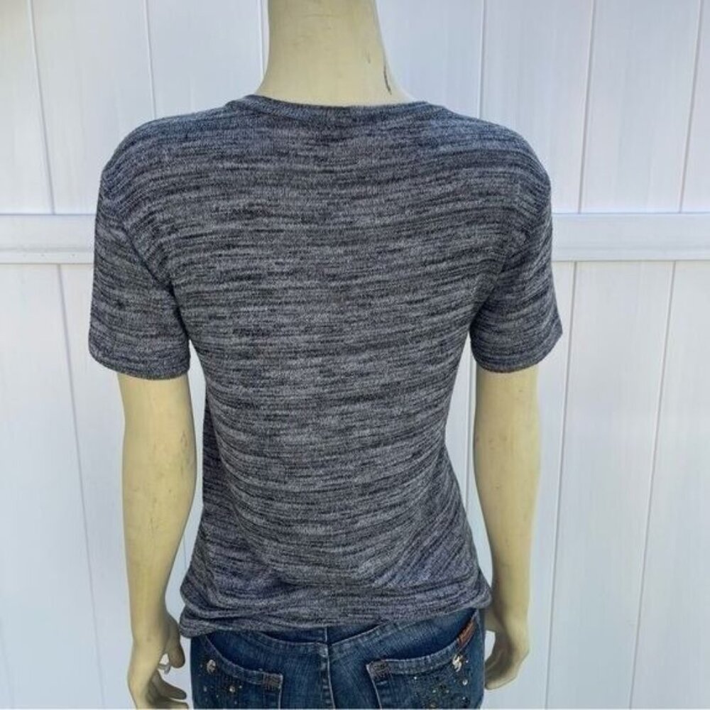 Whetherly Gray Short Sleeve Lightweight Crewneck Top Size S - Picture 3 of 8